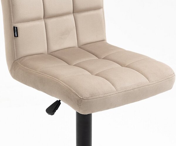 HR7009W Scaun Catifea Latte cu Bază Neagra