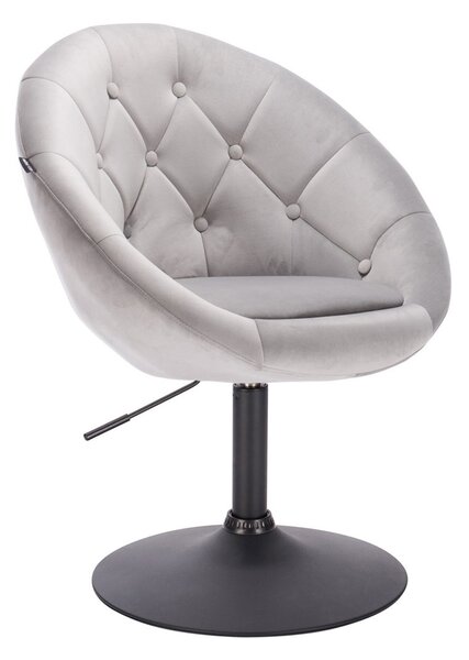 HR8516N scaun Catifea Gray cu Bază Neagră