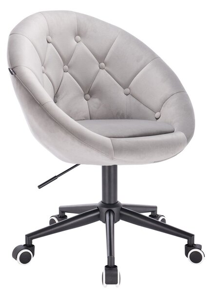 HR8516K scaun Catifea Gray cu Bază Neagră