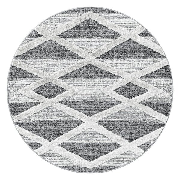 Covor gri rotund ø 120 cm Pisa – Ayyildiz Carpets