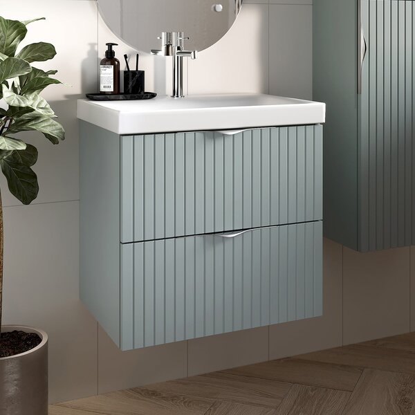 Cersanit Tirso dulap 59.4x44.7x57.2 cm sub chiuveta pe perete albastru-verde S1015-015
