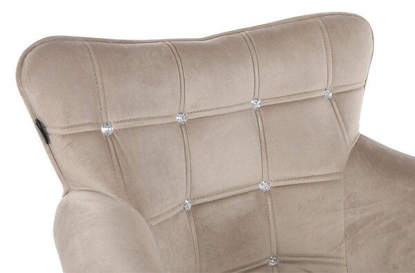 HR804CW scaun Catifea Latte cu Bază Aurie