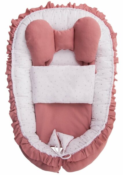 Cuib de bebeluș Belisima Angel Baby,, cu plăpumioară, roz