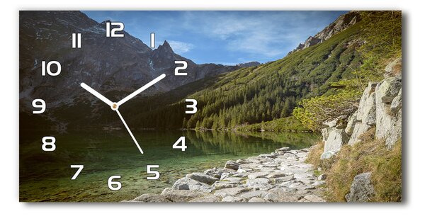 Ceas de perete orizontal din sticlă Marine ochi Tatry