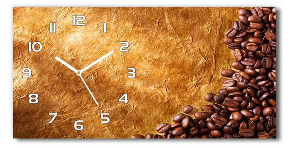 Ceas de perete modern din sticla Boabe de cafea