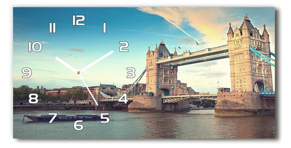 Ceas de perete modern din sticla Tower Bridge din Londra