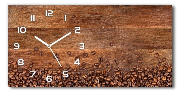 Ceas de perete modern din sticla Boabe de cafea