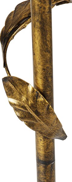 Lampă de podea aurie cu abajur portocaliu și interior auriu 50cm - Linden