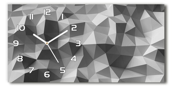 Ceas de perete modern din sticla triunghiuri abstractizare