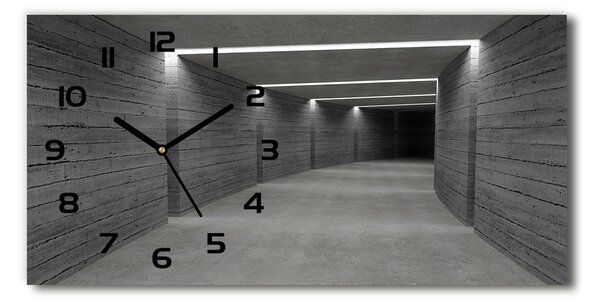 Ceas de perete modern din sticla Tunelul de beton