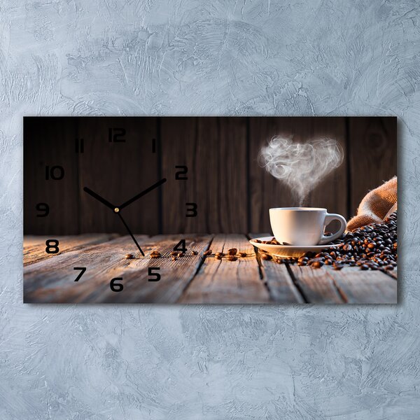Ceas de perete modern din sticla ceașcă de cafea