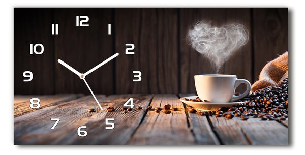 Ceas de perete modern din sticla ceașcă de cafea