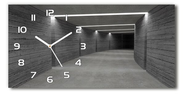 Ceas de perete modern din sticla Tunelul de beton