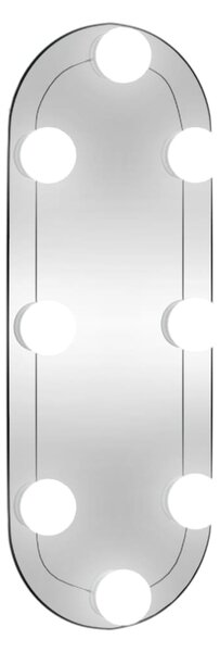Oglindă de perete cu lumini LED 15x40 cm oval sticlă