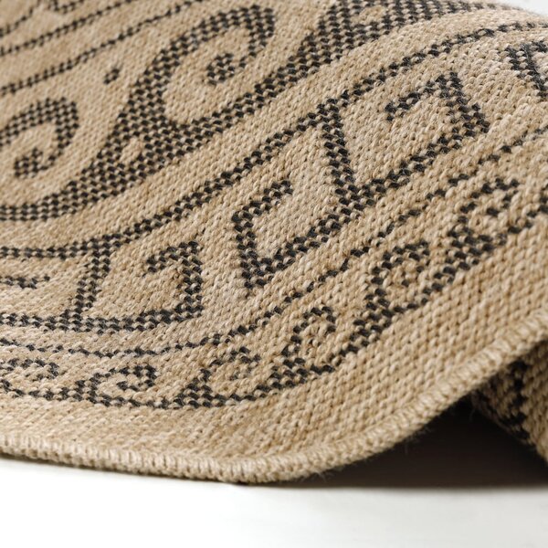 Covor de exterior negru/bej rotund ø 80 cm Comilla – Ayyildiz Carpets