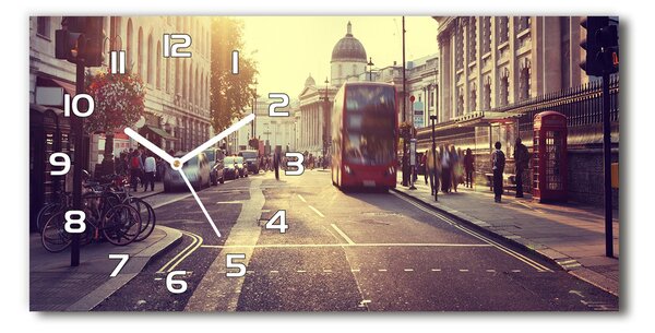 Ceas de perete orizontal din sticlă Londra