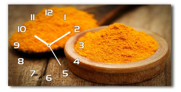 Ceas de perete modern din sticla condiment turmeric