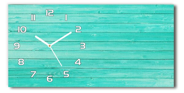 Ceas de perete modern din sticla bord verde