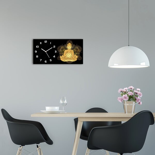 Ceas de perete modern din sticla sitting buddha