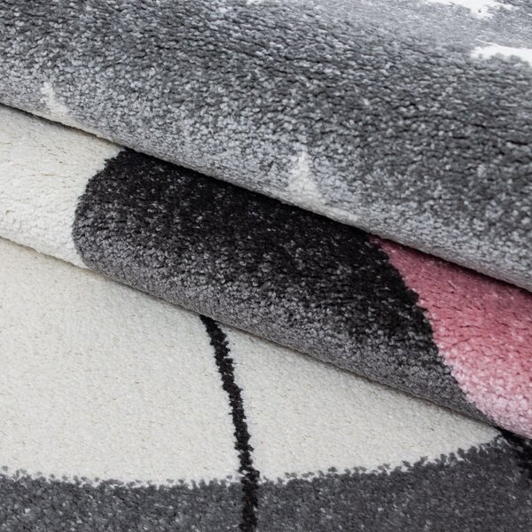 Covor pentru copii roz/gri ø 120 cm Kids – Ayyildiz Carpets