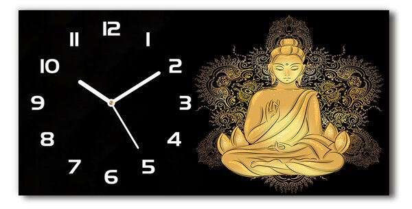 Ceas de perete modern din sticla sitting buddha