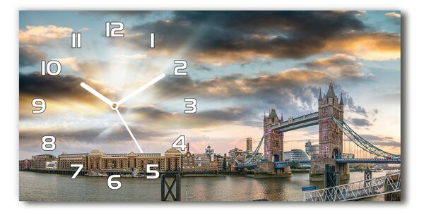 Ceas de perete modern din sticla Tower Bridge din Londra
