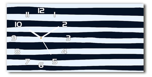 Ceas de perete modern din sticla fundal Striped