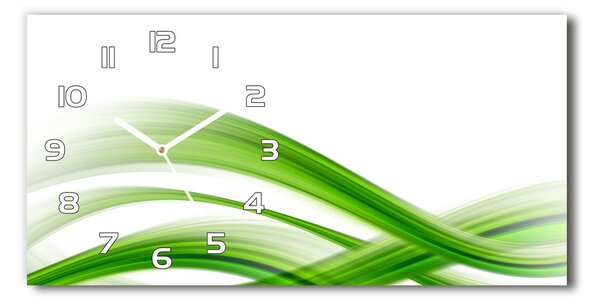Ceas de perete modern din sticla valuri abstracte