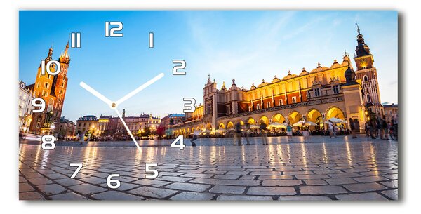Ceas de perete orizontal din sticlă Cracovia, Polonia