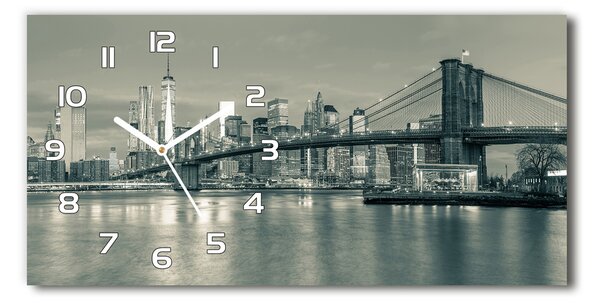 Ceas de perete orizontal din sticlă Manhattan New York City