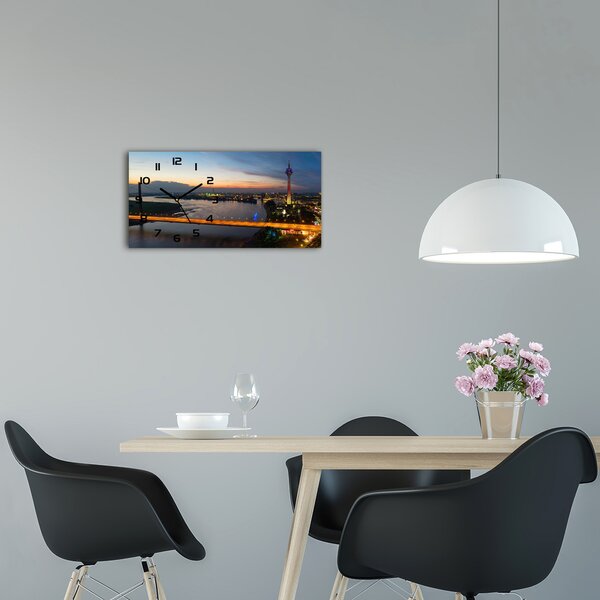 Ceas de perete modern din sticla Dusseldorf, Germania
