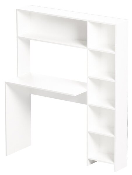Birou Janson Pakoworld cu bibliotecă, alb, 113.2x40x141.8 cm