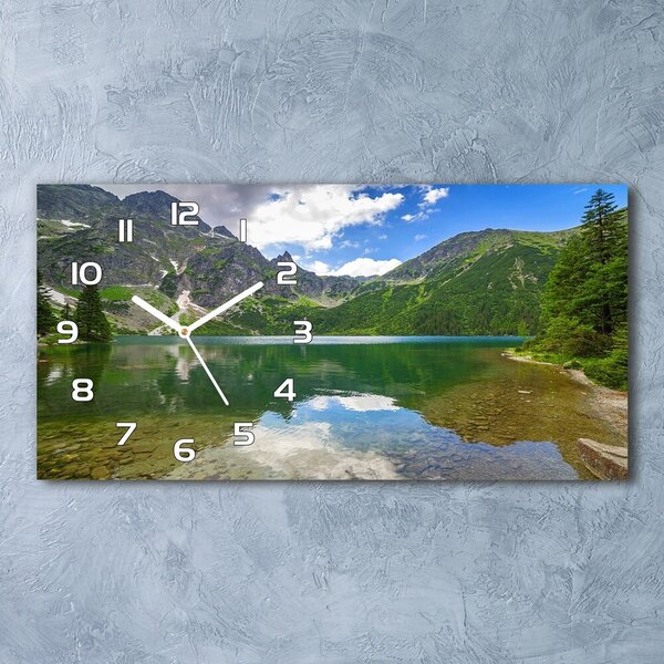 Ceas de perete modern din sticla Marine ochi Tatry