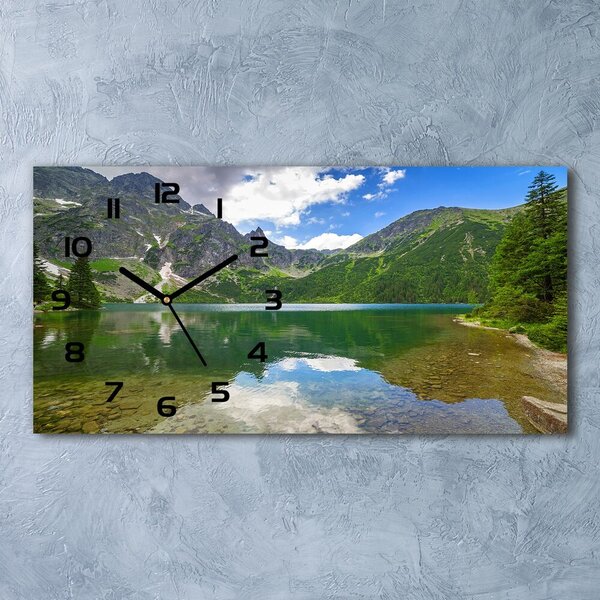 Ceas de perete modern din sticla Marine ochi Tatry