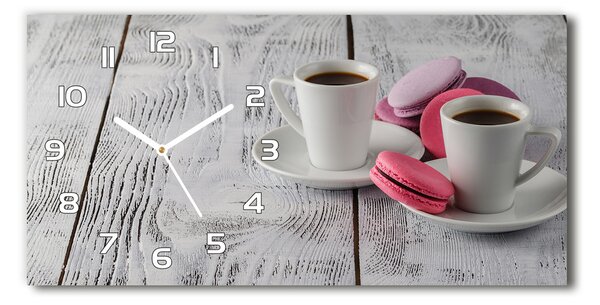 Ceas de perete modern din sticla Cafea și prăjituri