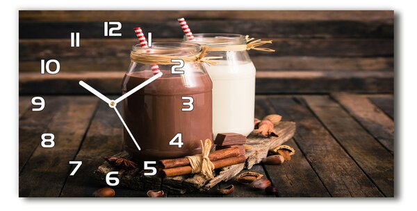 Ceas de perete modern din sticla Cocktail-uri în borcane