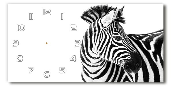 Ceas de perete modern din sticla Zebra în zăpadă