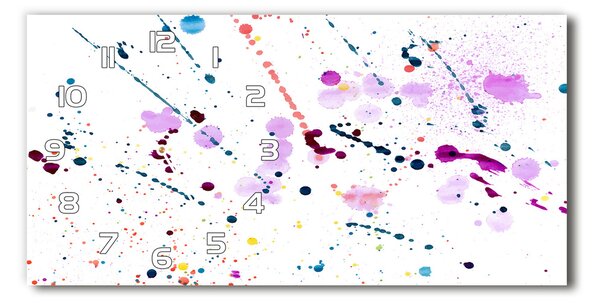 Ceas de perete modern din sticla pete abstracte
