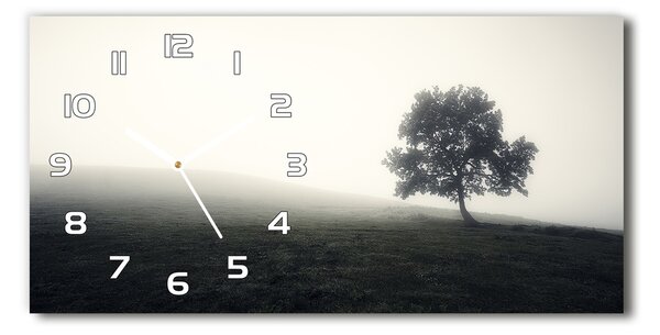 Ceas de perete modern din sticla Lone tree