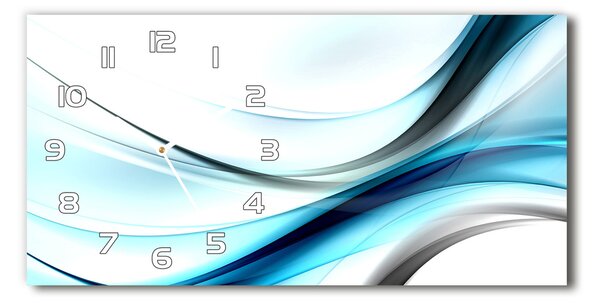 Ceas de perete modern din sticla valuri abstracte
