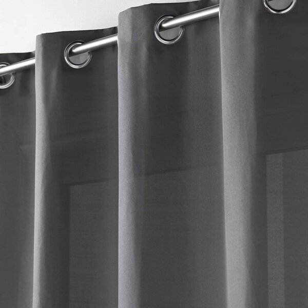 Draperie gri antracit din microfibră 140x280 cm Absolu – douceur d'intérieur