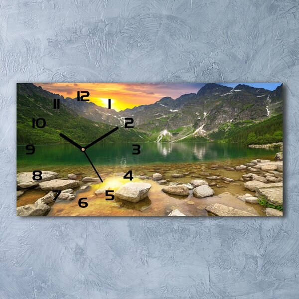 Ceas de perete modern din sticla Marine ochi Tatry