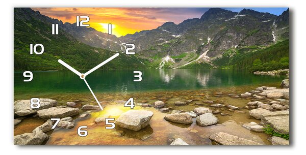 Ceas de perete modern din sticla Marine ochi Tatry