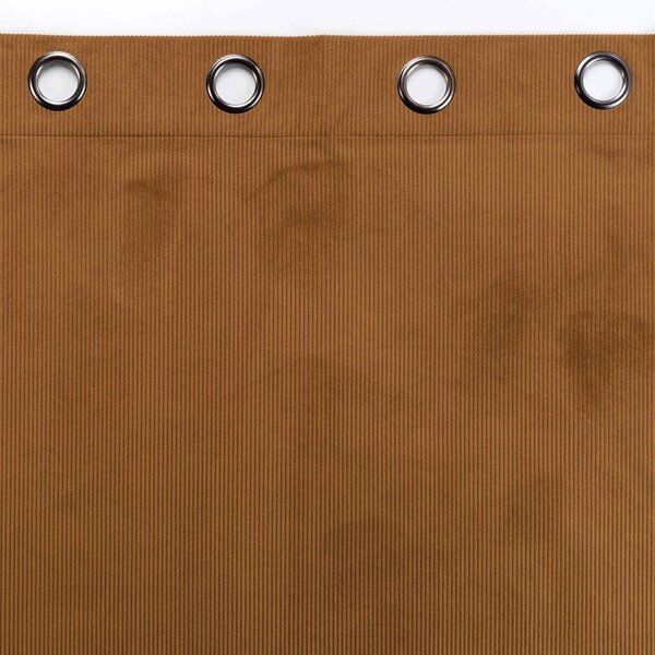 Draperie maro din catifea reiată 140x260 cm Casual – douceur d'intérieur