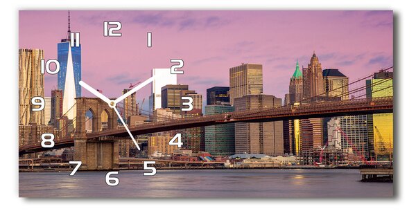 Ceas de perete modern din sticla Manhattan New York City