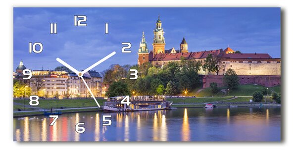 Ceas de perete modern din sticla Cracovia, Polonia