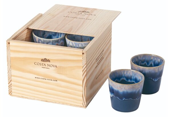 Cești albastre 8 buc. pentru espresso din gresie 210 ml Grespresso – Costa Nova