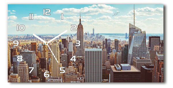 Ceas de perete modern din sticla New York pasăre de zbor