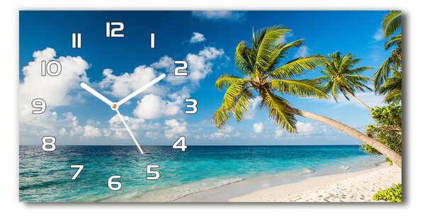 Ceas de perete modern din sticla plaja Maldive