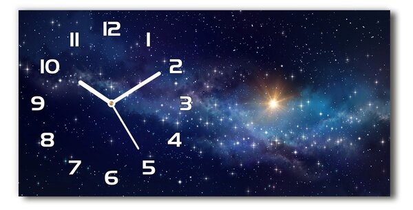 Ceas de perete modern din sticla Galaxie